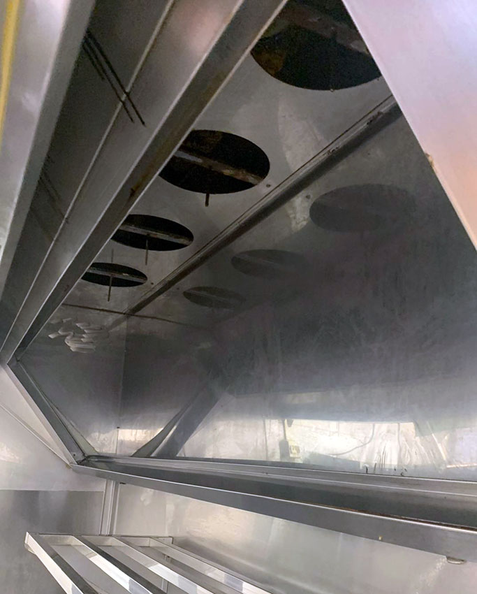 Desmontaje del sistema para limpieza de campana